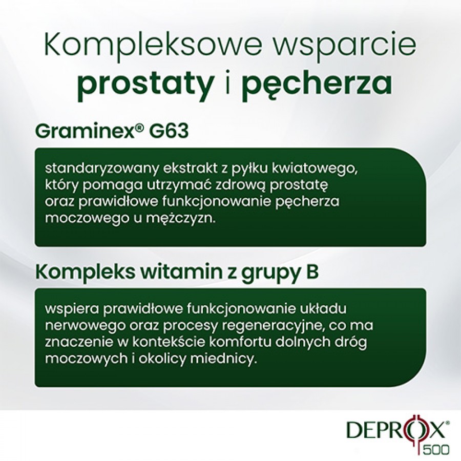 Miniaturka artykułu - #0 Deprox 500, 30 tabl. - suplement diety dla mężczyzn