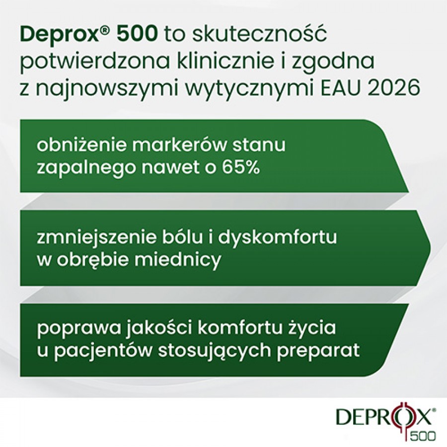 Zdjęcie produktu - 2 Deprox 500, 30 tabl. - suplement diety dla mężczyzn