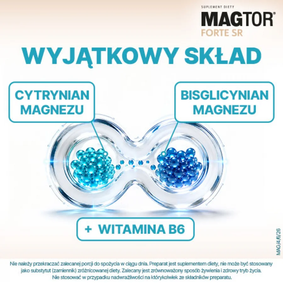 #1 – Magtor Forte SR, 60 tabl. - suplement diety z magnezem i witaminą B6