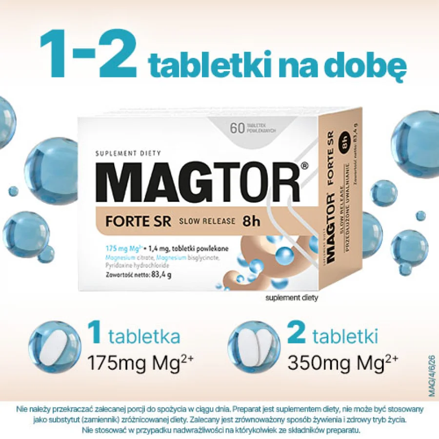 #5 – Magtor Forte SR, 60 tabl. - suplement diety z magnezem i witaminą B6