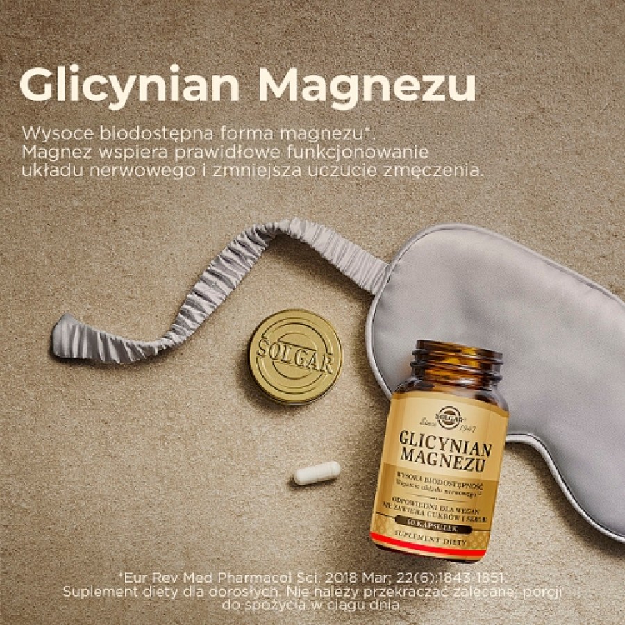 #2 – Solgar Glicynian magnezu, 60 kaps.