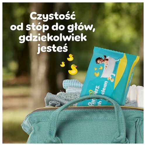 Zdjęcie produktu - 5 Pampers Fresh Clean Chusteczki nawilżane, 12 x 80 szt.