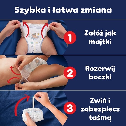 Zdjęcie produktu - 4 Pampers Night Pants 7 Pieluchomajtki dla dzieci, 70 szt.