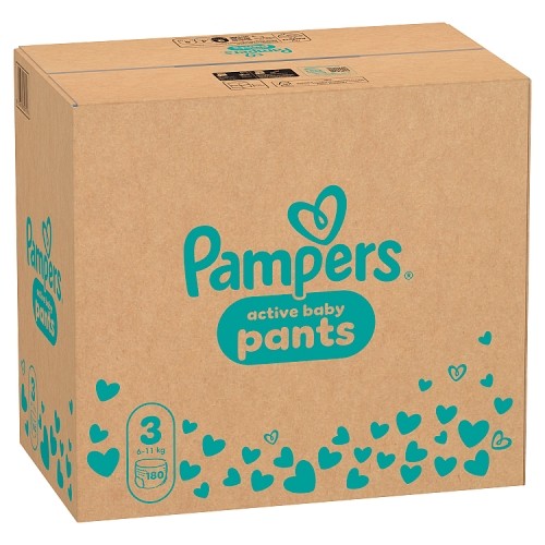 Miniaturka artykułu - #0 Pampers Active Baby Pants 3 Pieluchomajtki dla dzieci, 180 szt.