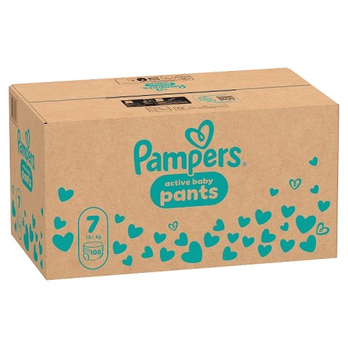 Miniaturka artykułu - #0 Pampers Active Baby Pants 7 Pieluchomajtki dla dzieci, 108 szt.