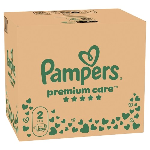 Miniaturka artykułu - #0 Pampers Premium Care 2 Pieluchy dla dzieci, 204 szt.