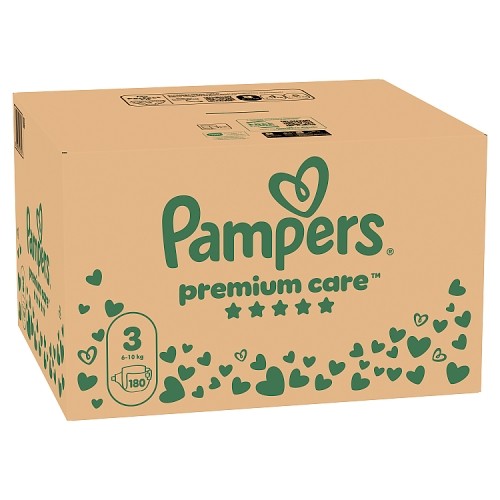 Miniaturka artykułu - #0 Pampers Premium Care 3 Pieluchy dla dzieci, 180 szt.