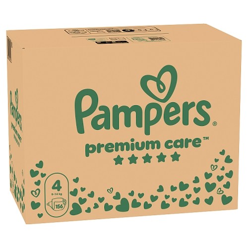 Miniaturka artykułu - #1 Pampers Premium Care 4 Pieluchy dla dzieci, 156 szt.