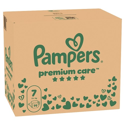 Miniaturka artykułu - #0 Pampers Premium Care 7 Pieluchy dla dzieci, 99 szt.