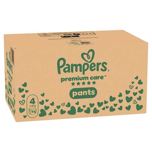 Miniaturka artykułu - #1 Pampers Premium Care Pants 4 Pieluchomajtki dla dzieci, 94 szt.