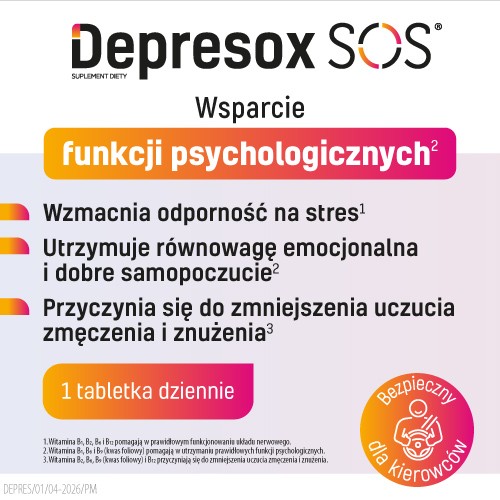 Miniaturka artykułu - #1 Depresox&nbsp;SOS, 30 tabl.