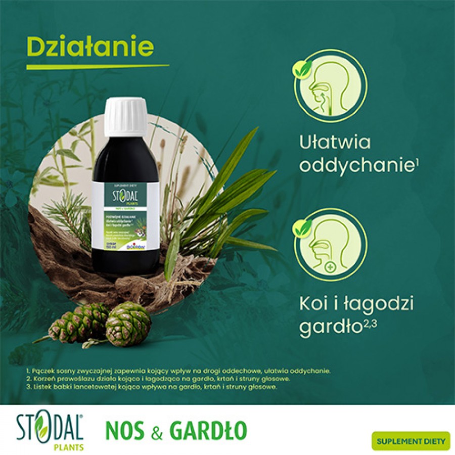 Miniaturka artykułu - #0 Stodal Plants Nos & Gardło, 150 ml