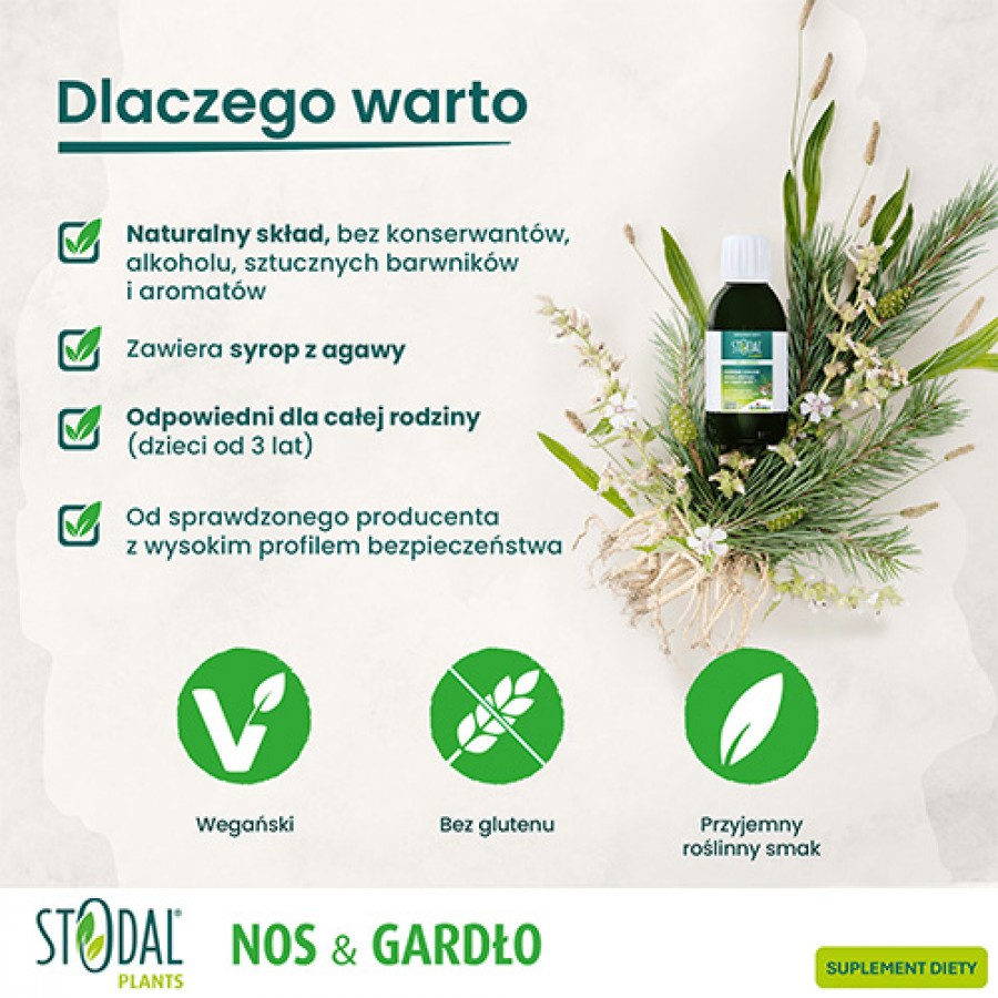 Miniaturka artykułu - #1 Stodal Plants Nos & Gardło, 150 ml