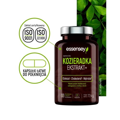 Miniaturka artykułu - #1 Essensey Kozieradka Ekstrakt+ 90 kaps.