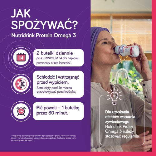 #5 – Nutridrink Protein Omega 3 rześki smak truskawkowo-malinowy megapack, 24 x 125 ml
