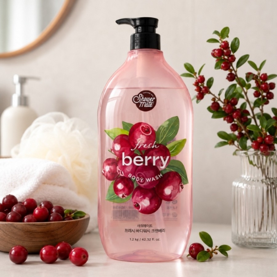 Zdjęcie produktu - 3 Aekyung Showermate Natural Cranberry Żel pod prysznic, 1,2 l