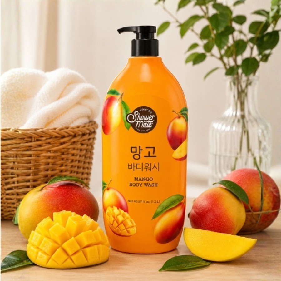 Zdjęcie produktu - 3 Aekyung Showermate Natural Mango Żel pod prysznic, 1,2 l