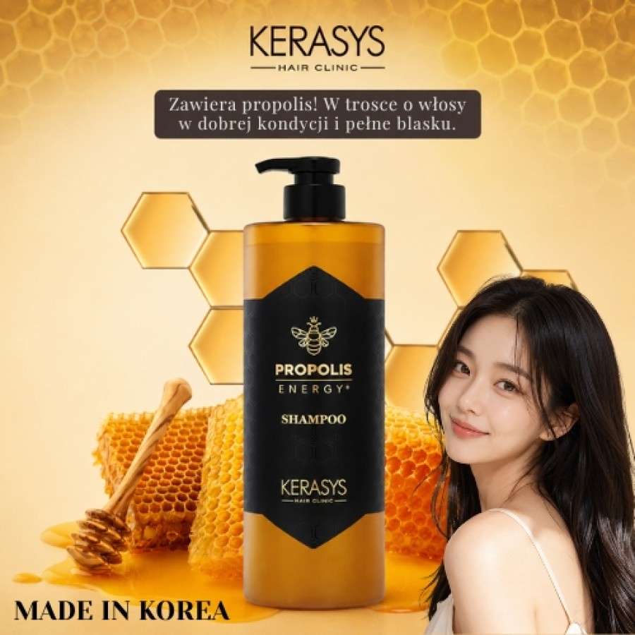 Miniaturka artykułu - #0 Aekyung Kerasys Propolis Energy+ Szampon do włosów z propolisem, 1 l