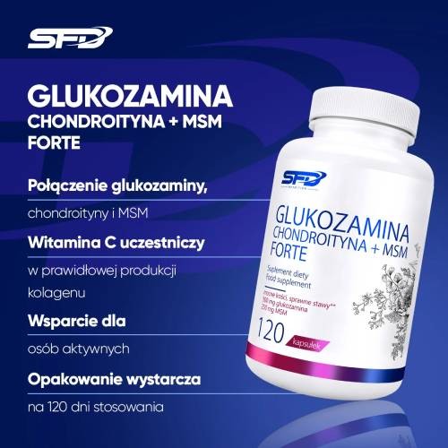 Zdjęcie produktu - 3 SFD Glukozamina Chondroityna MSM Forte, 120 kaps.