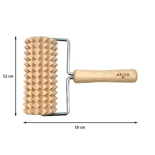 Miniaturka artykułu - #1 Akito Duży drewniany masażer z rączką roller antycellulitowy, 1szt.