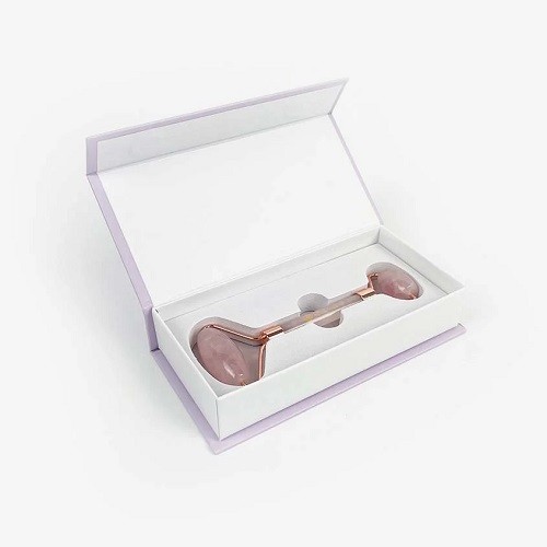 Zdjęcie produktu - 0 Acus Med Roller jadeitowy Gua Sha wałek do masażu twarzy r&oacute;żowy
