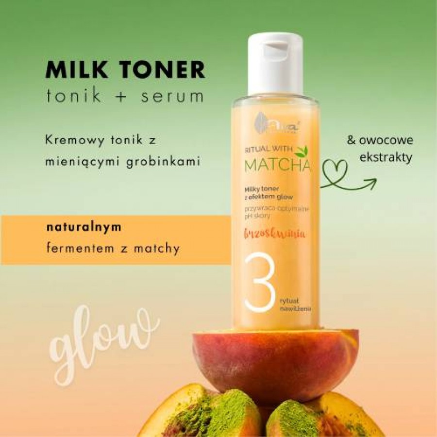Miniaturka artykułu - #1 AVA Ritual with Matcha 3 Milky Toner z efektem glow przywraca prawidłowe pH sk&oacute;ry, 50 ml
