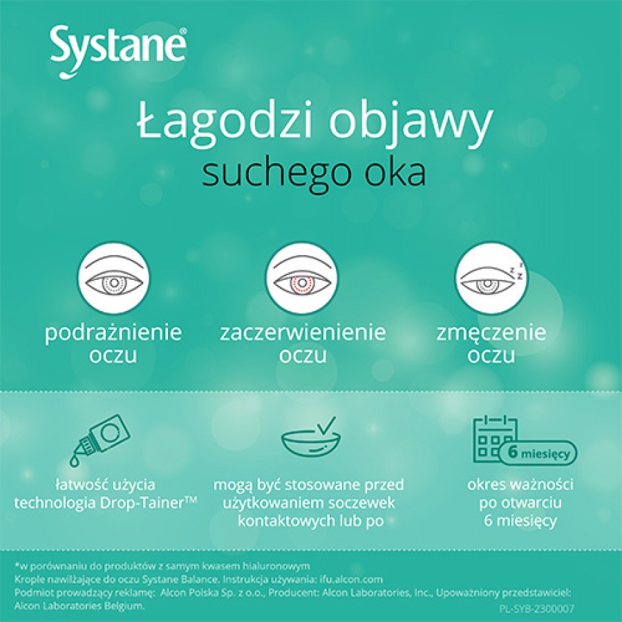 Miniaturka artykułu - #1 SYSTANE BALANCE krople do oczu - 10 ml