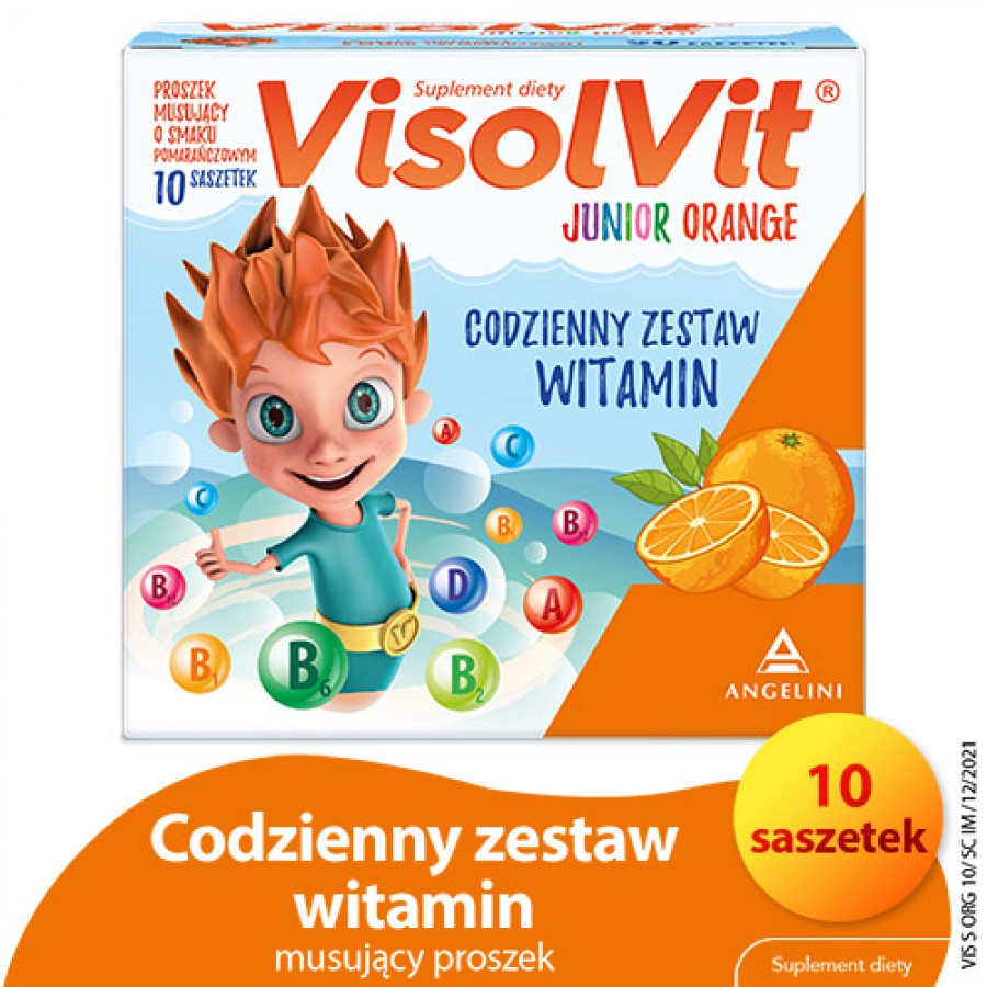 Miniaturka artykułu - #0 VISOLVIT ORANGE JUNIOR - 10 saszetek