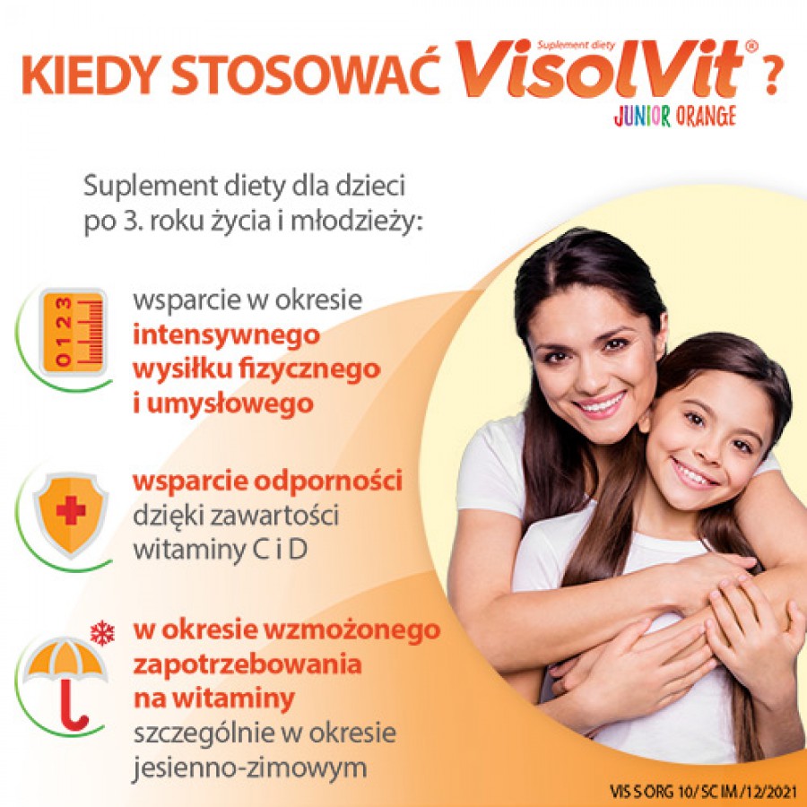Zdjęcie produktu - 2 VISOLVIT ORANGE JUNIOR - 10 saszetek