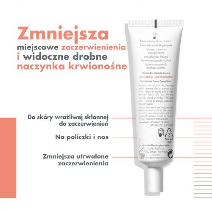 Miniaturka artykułu - #1 AVENE ANTIROUGEURS FORT koncentrat na utrwalone zaczerwienienia, 30 ml