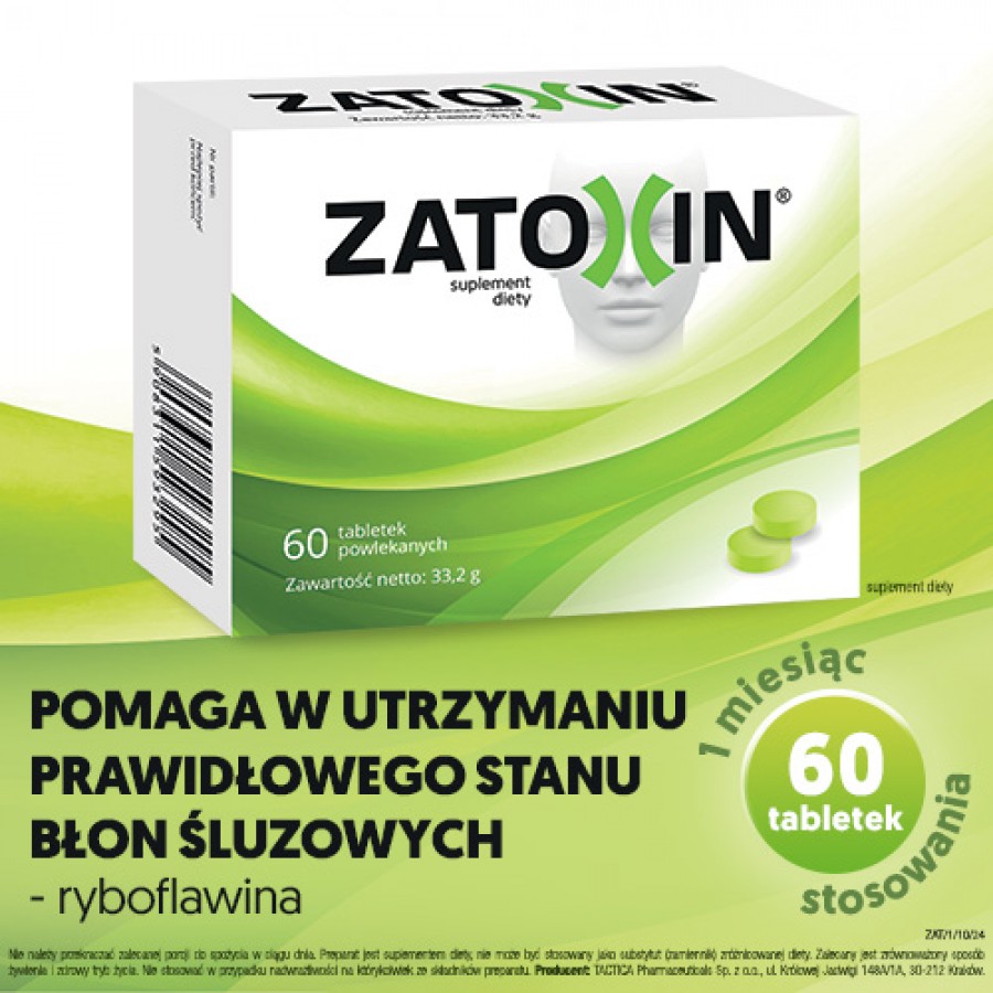 Miniaturka artykułu - #0 Zatoxin, 60 tabletek