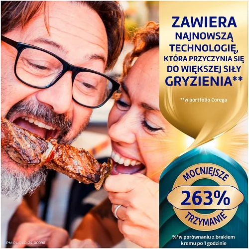 #1 – Corega Power Max Supreme Allin1 Krem mocujący do protez zębowych neutralny smak, 40 g