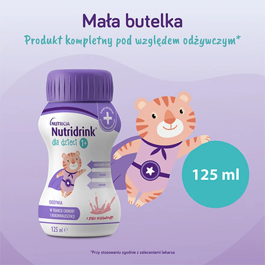 #4 – Nutridrink dla dzieci smak truskawkowy, 4 x 125 ml