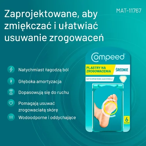 #1 – Compeed Plastry na zrogowacenia średnie, 6 szt.