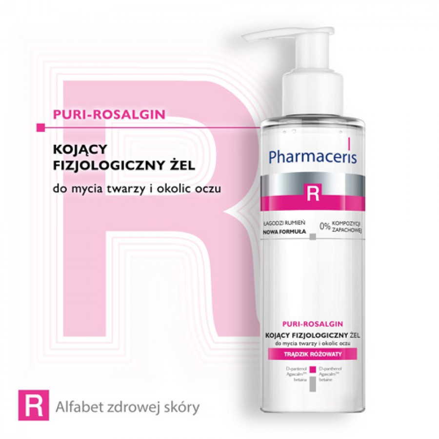 Miniaturka artykułu - #0 PHARMACERIS R Puri-Rosalgin Kojący żel do mycia twarzy, 190ml