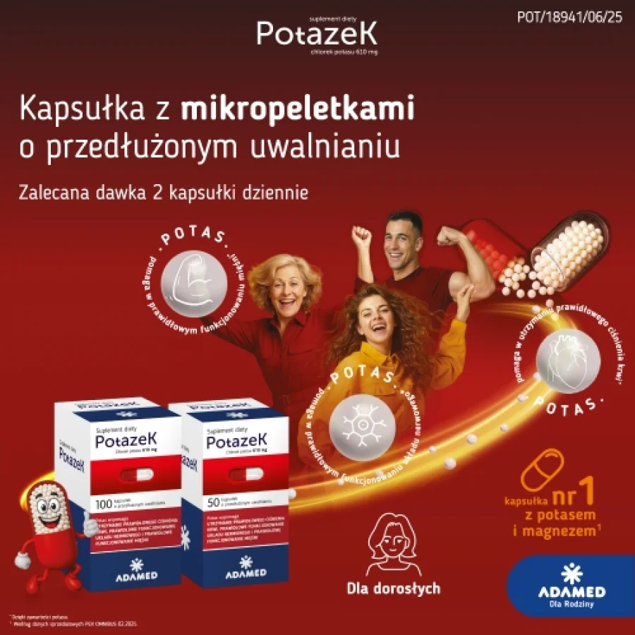 #4 – POTAZEK+ chlorek potasu, 50 kapsułek