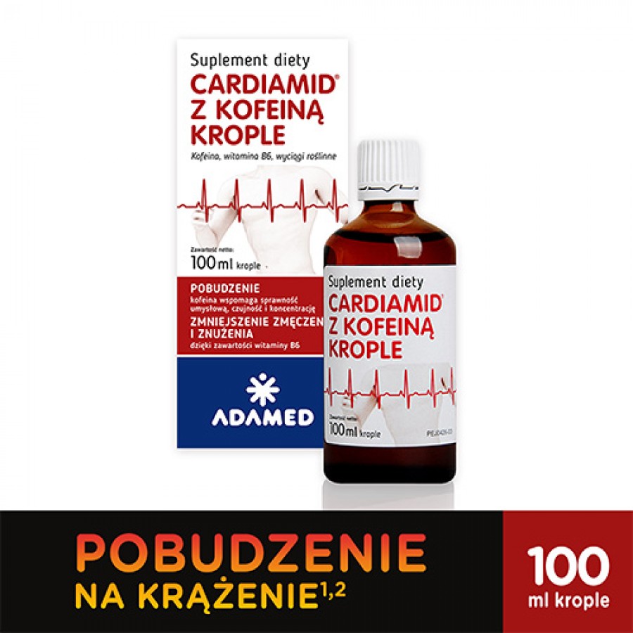 Miniaturka artykułu - #0 CARDIAMID Z KOFEINĄ krople, 100 ml