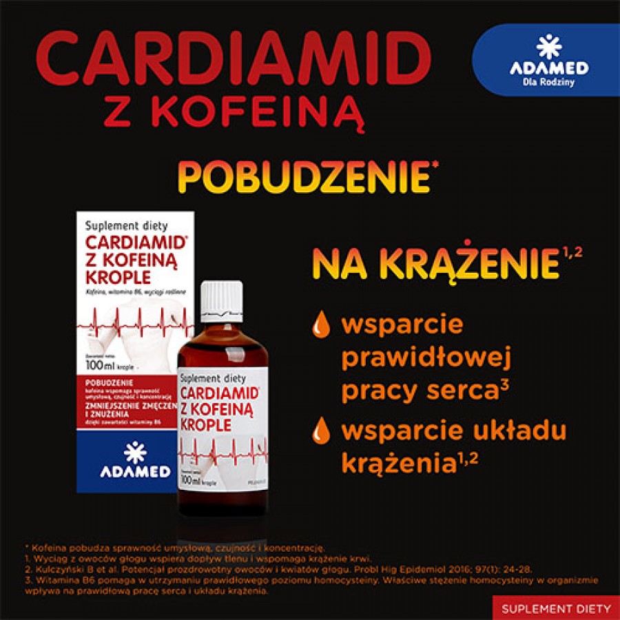 Miniaturka artykułu - #1 CARDIAMID Z KOFEINĄ krople, 100 ml