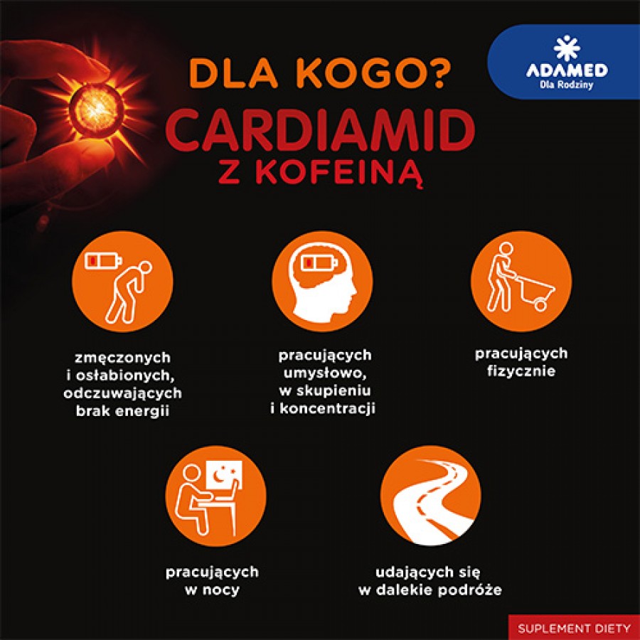 Zdjęcie produktu - 5 CARDIAMID Z KOFEINĄ krople, 100 ml