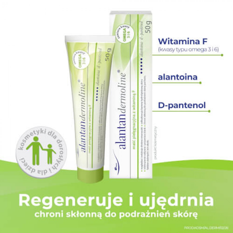 Miniaturka artykułu - #0 Alantandermoline Maść pielęgnacyjna z witaminą F do okolic okołopieluszkowych, 50 g
