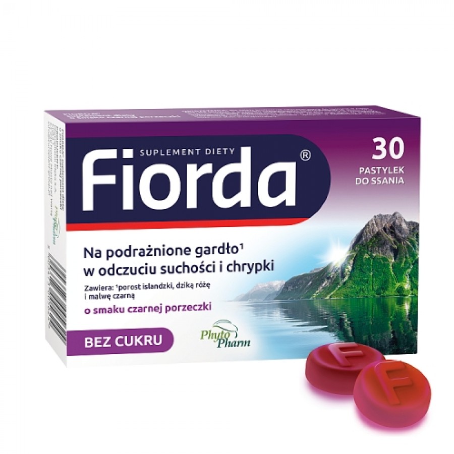 Miniaturka artykułu - #0 Fiorda o smaku czarnej porzeczki, 30 pastylek
