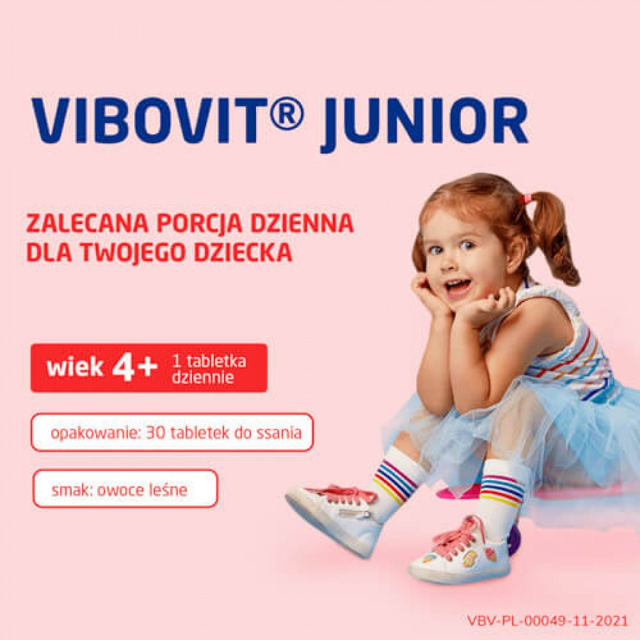 Zdjęcie produktu - 3 VIBOVIT JUNIOR Witaminy+Żelazo, 30 tabl.