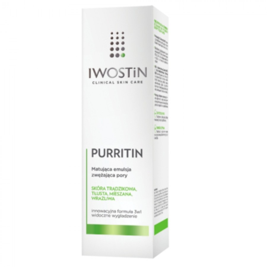 Miniaturka artykułu - #0 Iwostin Purritin Matująca emulsja zwężająca pory, 40 ml