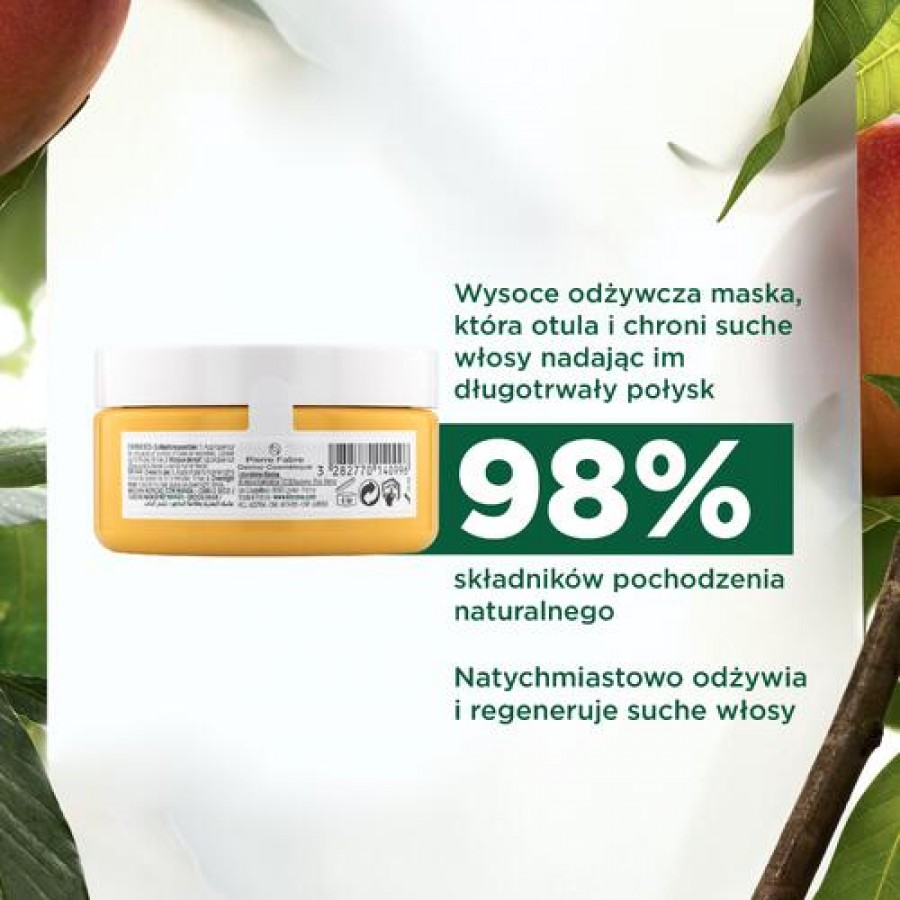 Miniaturka artykułu - #1 KLORANE Maseczka do włos&oacute;w z mango, 150ml