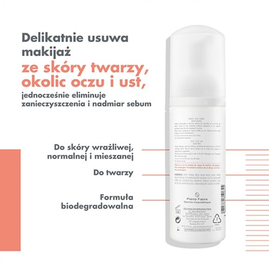Miniaturka artykułu - #0 AVENE Oczyszczająca pianka matująca, 150 ml