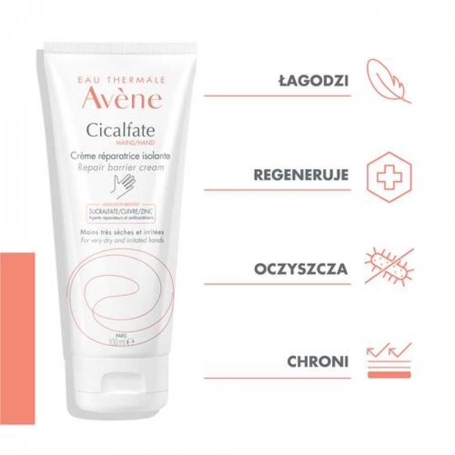 Miniaturka artykułu - #0 AVENE CICALFATE Regenerujący krem do rąk, 100 ml