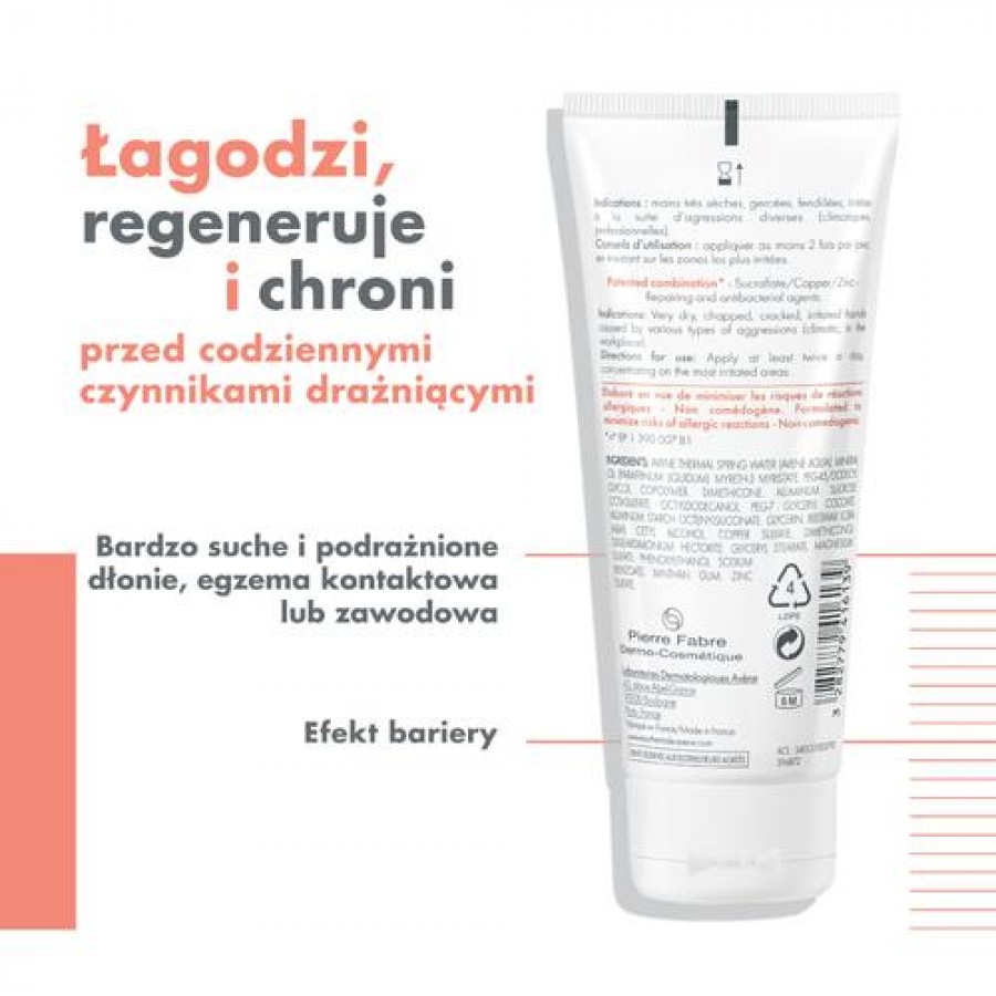 Miniaturka artykułu - #1 AVENE CICALFATE Regenerujący krem do rąk, 100 ml