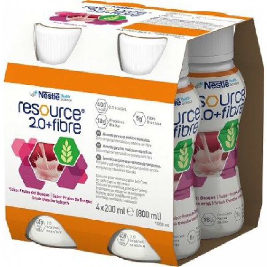 Miniaturka artykułu - #0 RESOURCE 2.0 FIBRE smak owoce leśne - 4 x 200 ml 