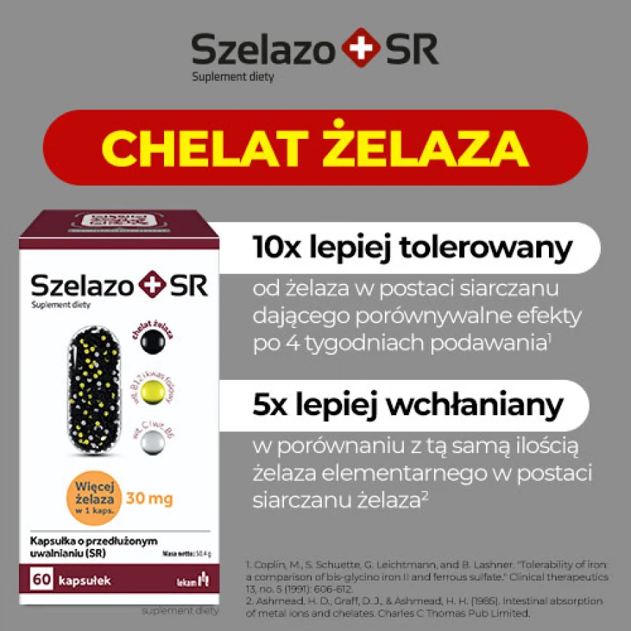 #2 – Szelazo+ SR, 60 kaps. - wysoka zawartość żelaza