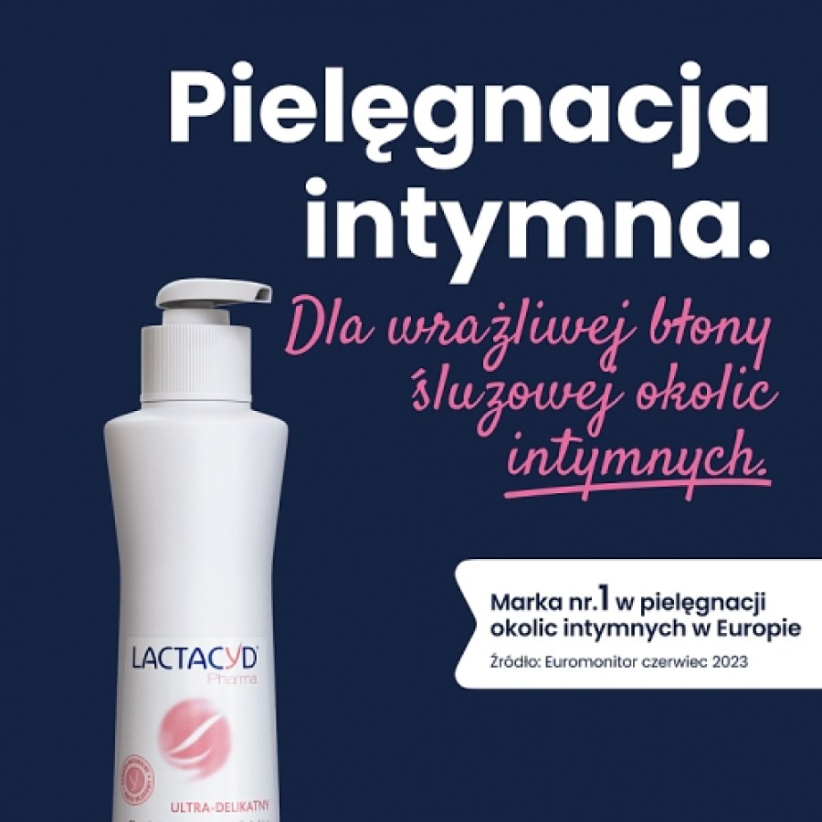 Miniaturka artykułu - #1 Lactacyd Pharma Płyn do higieny intymnej ultra-delikatny, 250 ml